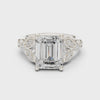 3.3 Carat Fine Emerald Cut Moissanite Ring