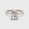 2.2 Carat Elegant Emerald Cut Moissanite Ring