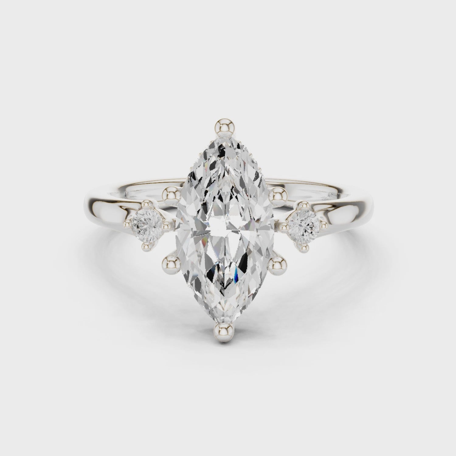2.15 Carat - Selena Gomez Inspired Marquise cut fine Moissanite Ring