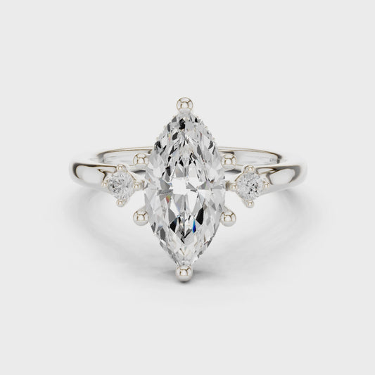 2.15 Carat - Selena Gomez Inspired Marquise cut fine Moissanite Ring