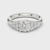 1.3 Carat Fancy Round Cut Moissanite Ring