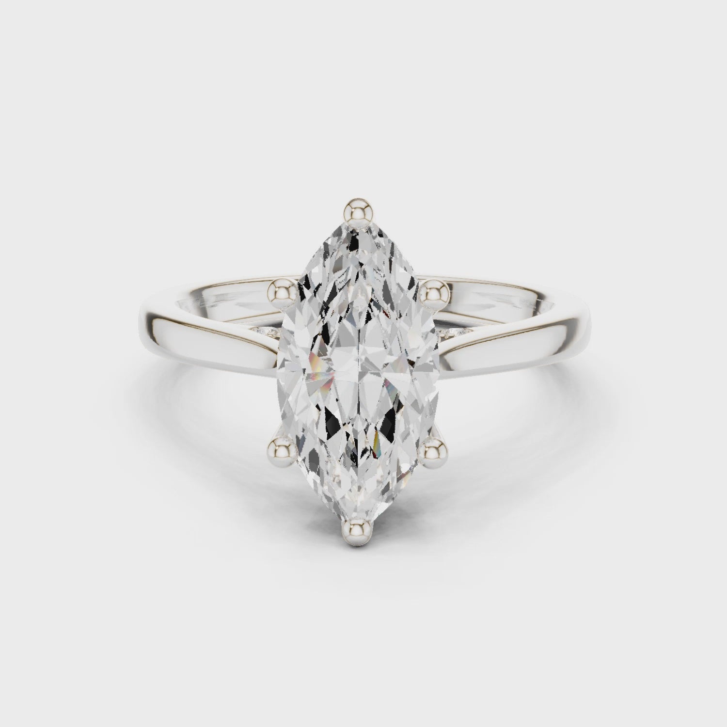 1.9 Carat Elegant Marquise Cut Moissanite Ring