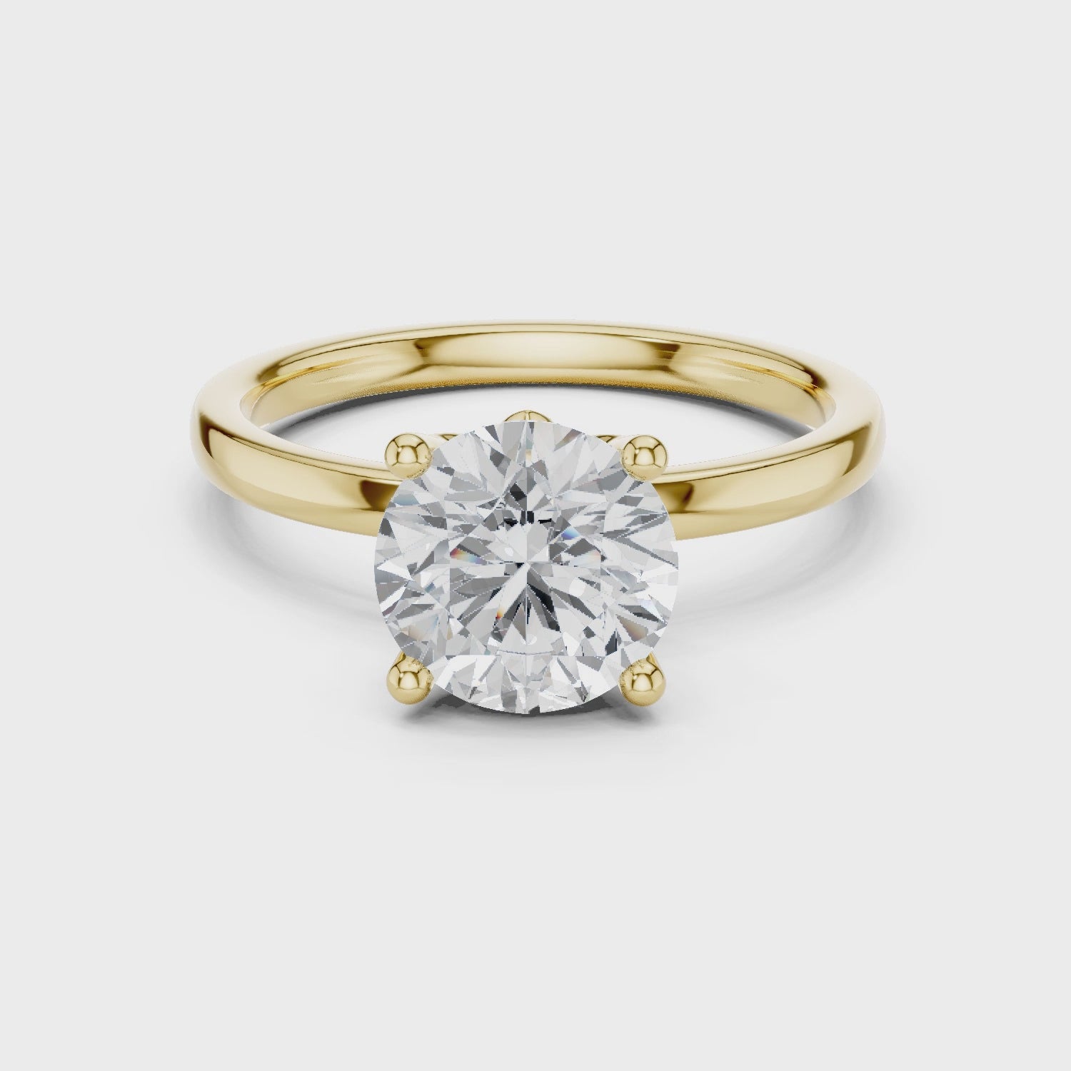 2.1 Carat Elegant Round Cut Moissanite Ring