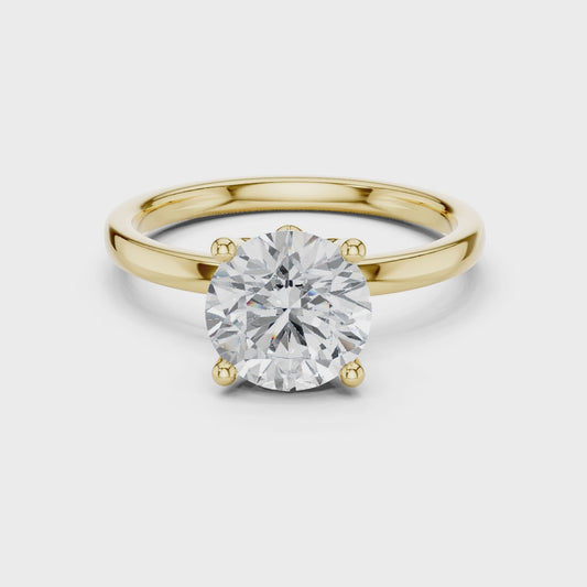 2.1 Carat Elegant Round Cut Moissanite Ring