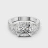 4.9 Carat Cushion Cut Moissanite Ring