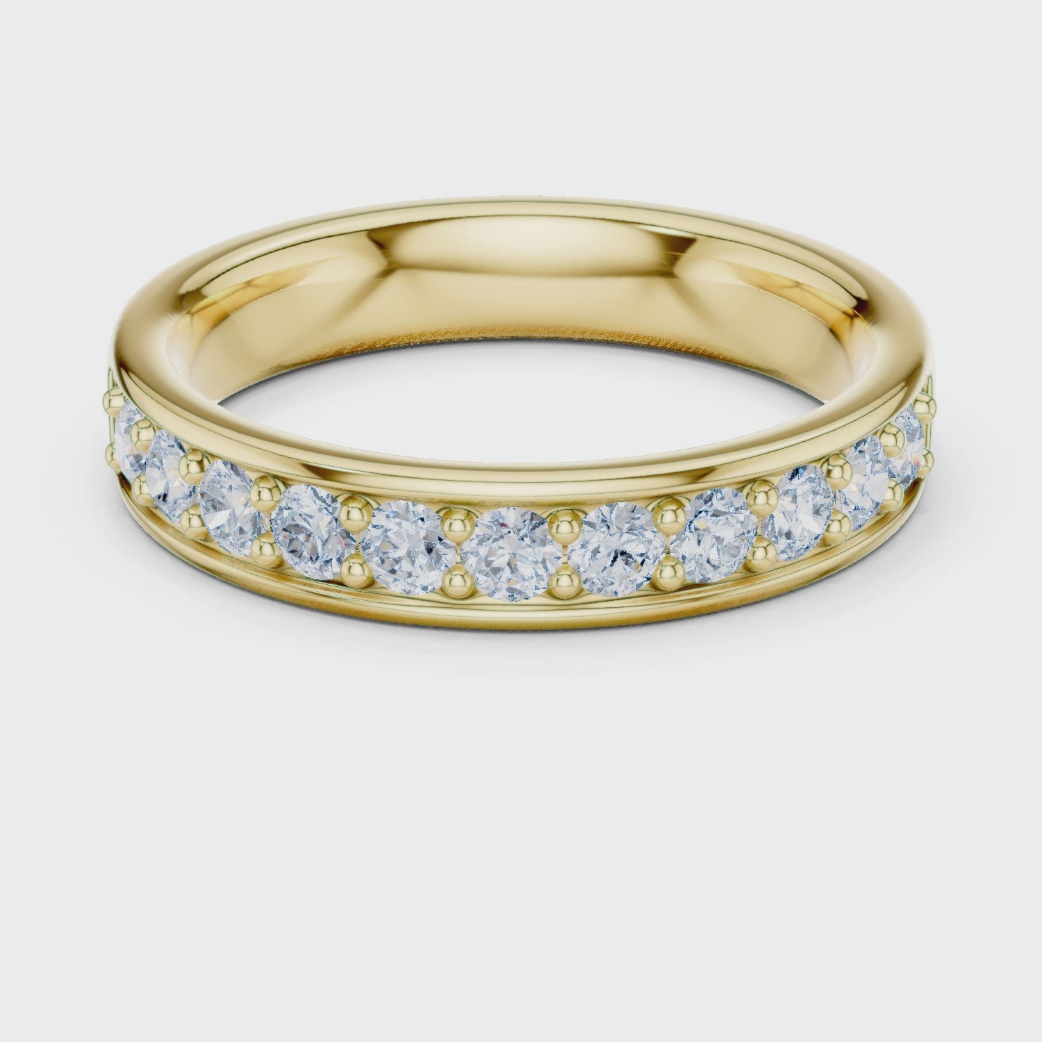 3.86 mm Fancy Moissanite Band