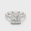 1.9 Carat Radiant Princess Cut Moissanite Ring