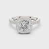 2 Carat Cushion Cut Moissanite Ring