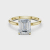 2 Carat Delicate Emerald Cut Moissanite Ring