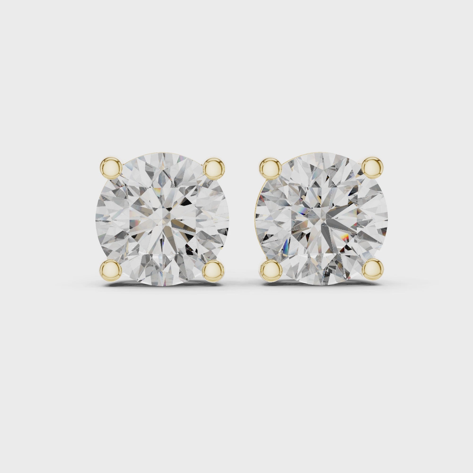 4 Carat Luxury Round Cut Moissanite Earrings