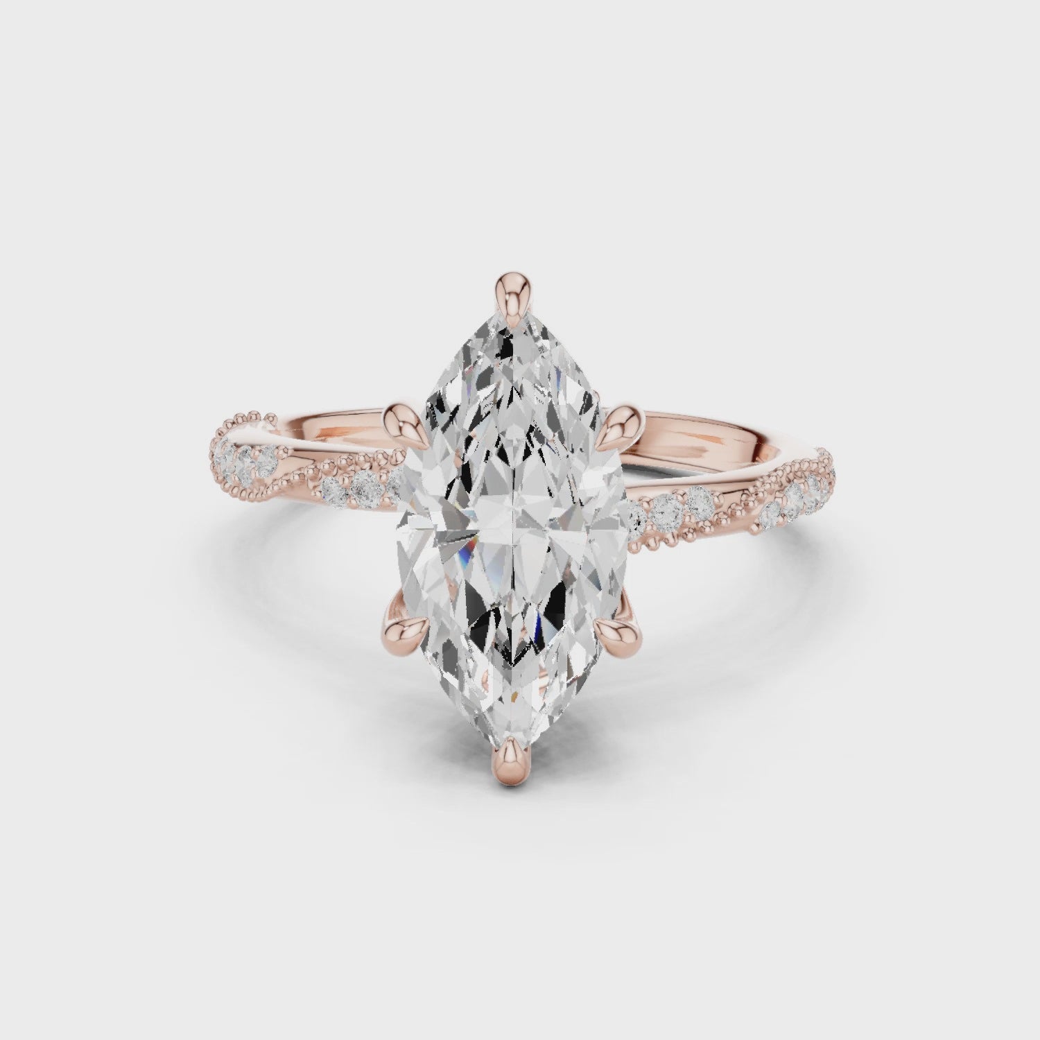 2.5 Carat Exquisite Marquise Cut Moissanite Ring