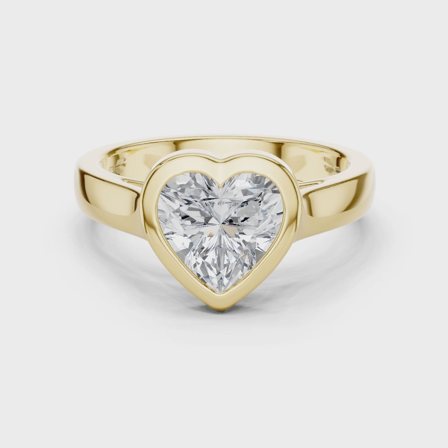 2 Carat Romantic Heart Cut Moissanite Ring