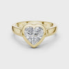 2 Carat Romantic Heart Cut Moissanite Ring