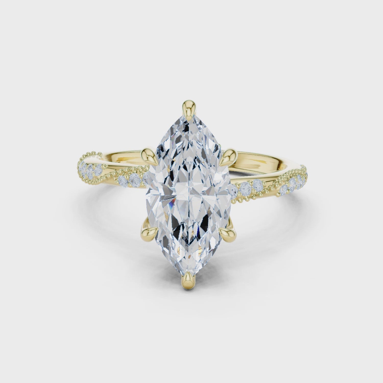2.5 Carat Exquisite Marquise Cut Moissanite Ring