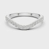 1.8 mm Designer Round cut curvy Moissanite Ring