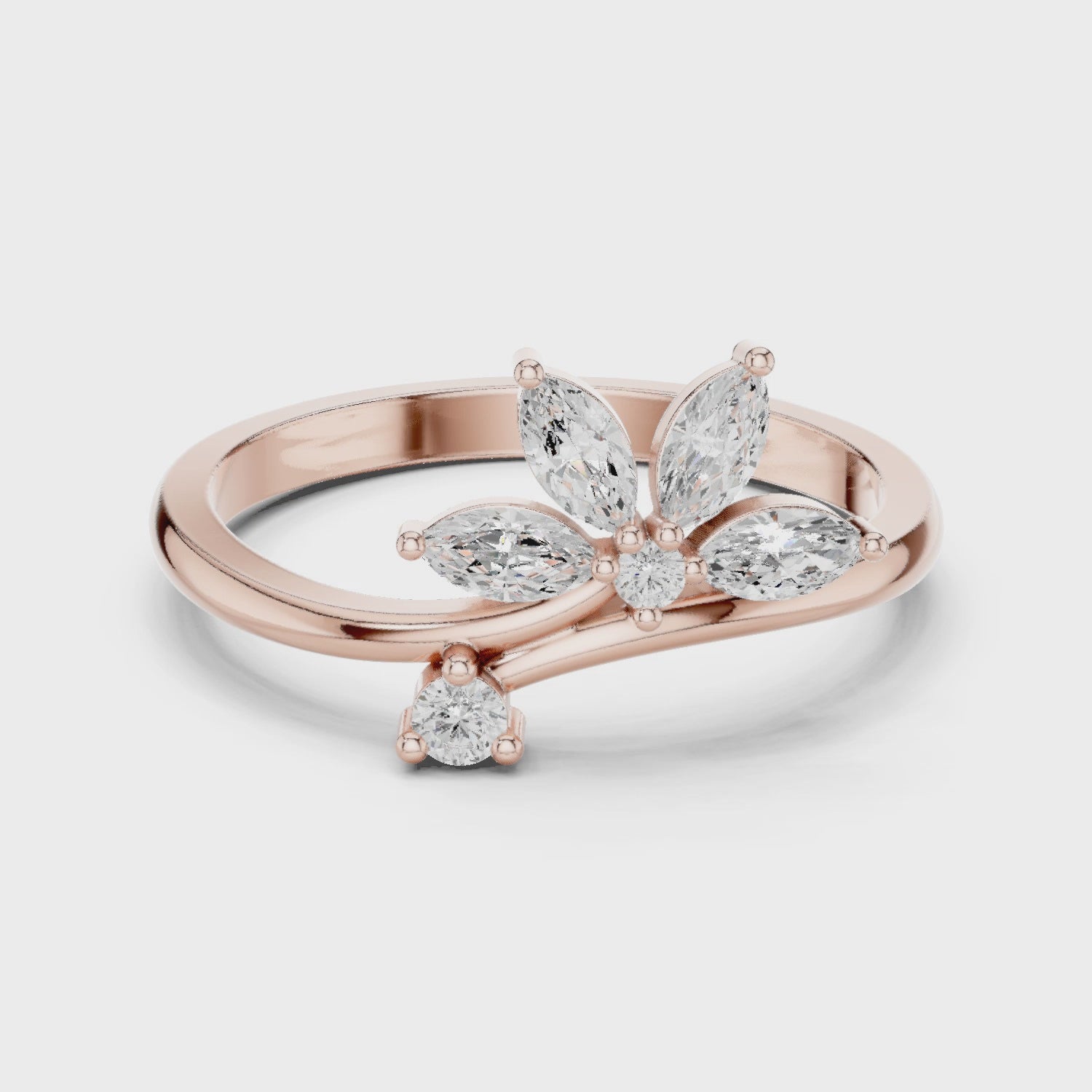 0.26 Carat Marquise Cut Moissanite Ring