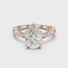 2.2 Carat Elegant Pear Cut Moissanite Ring