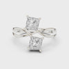 1.28 Carat Princess Cut Moissanite Ring
