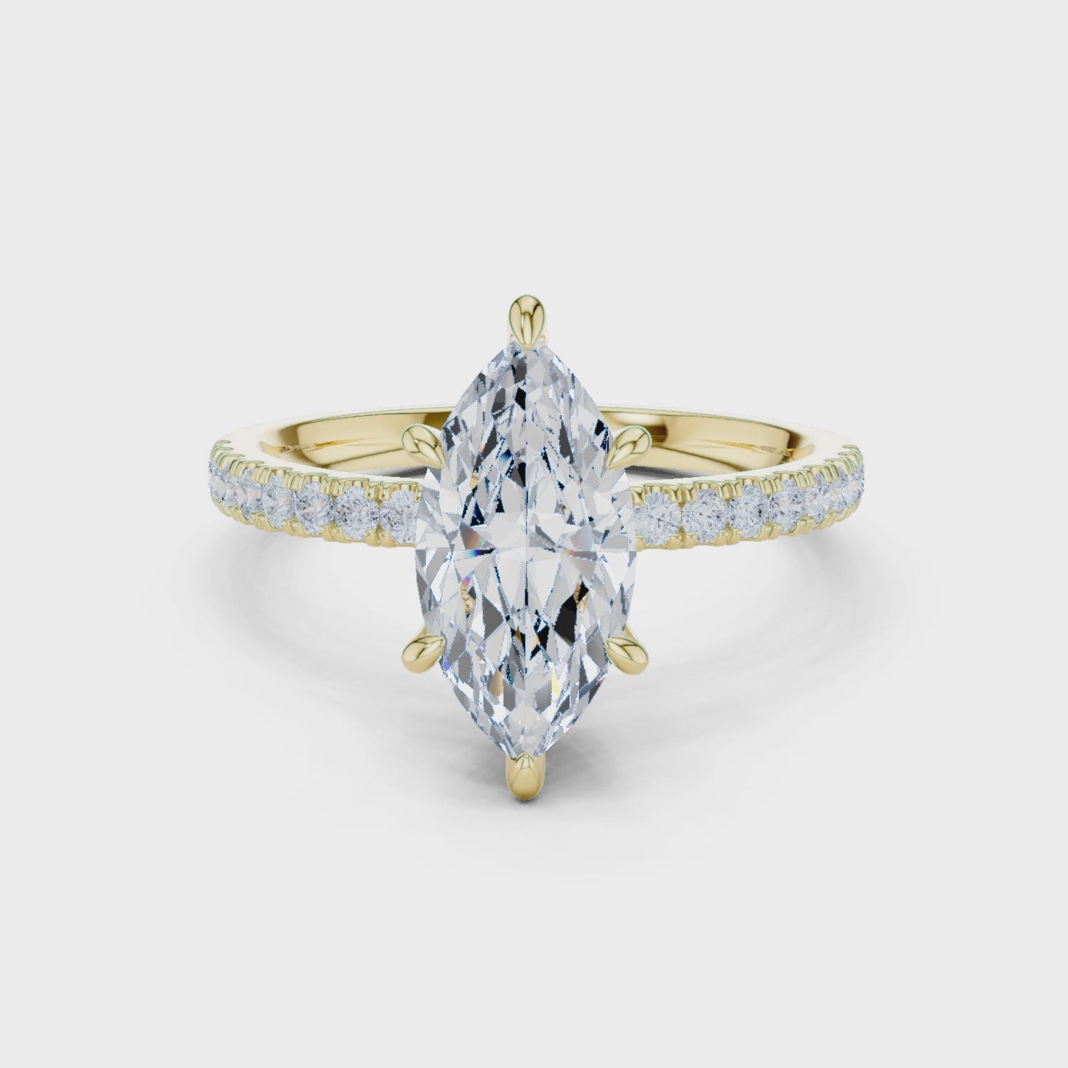 1.5 Carat Selena Gomez Inspired Marquise Cut Moissanite Ring