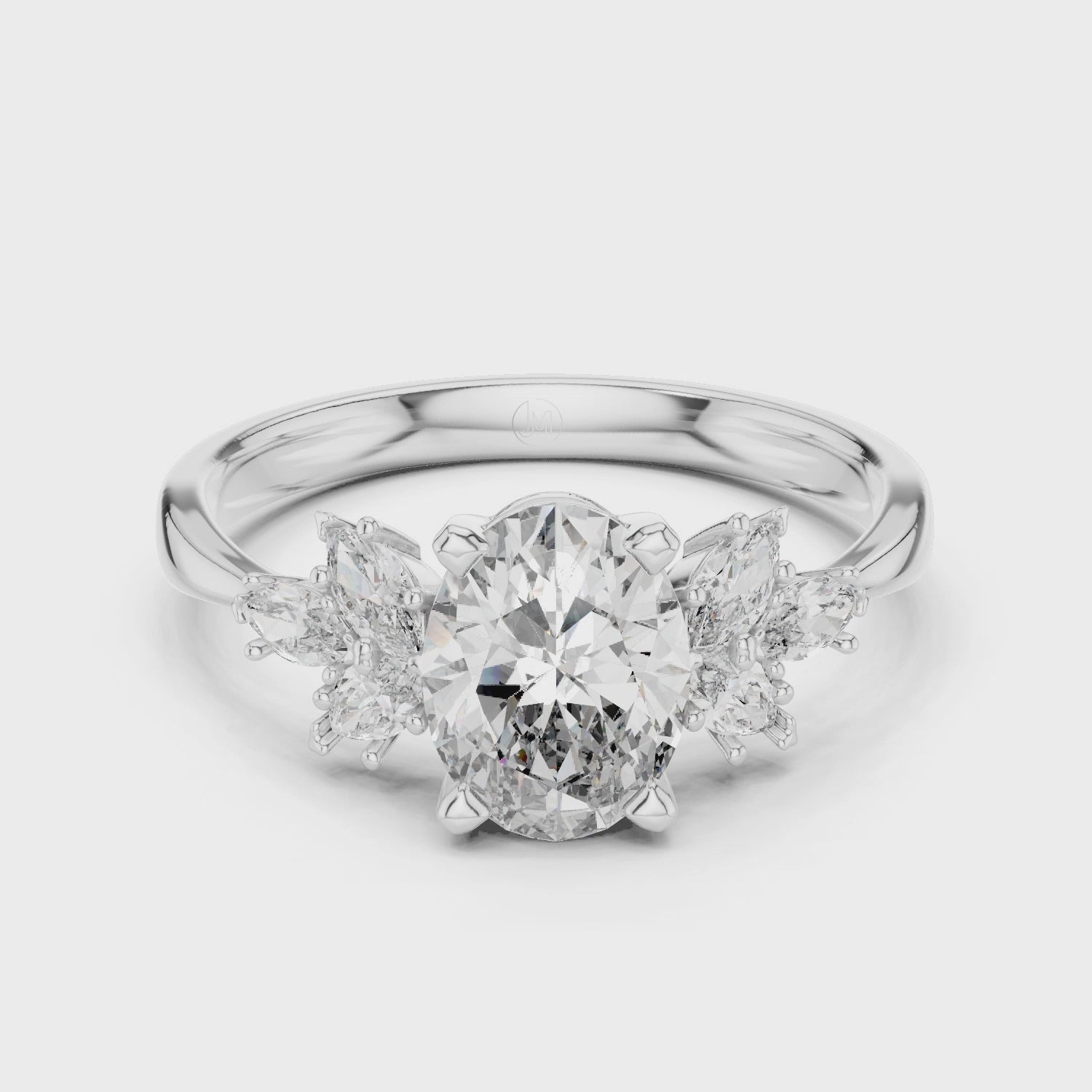 1.3 Carat Exquisite Oval Cut Moissanite Ring