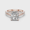 2.8 Carat Double Band Emerald Cut Moissanite Ring