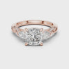 2.3 Carat Cushion Cut Moissanite Ring