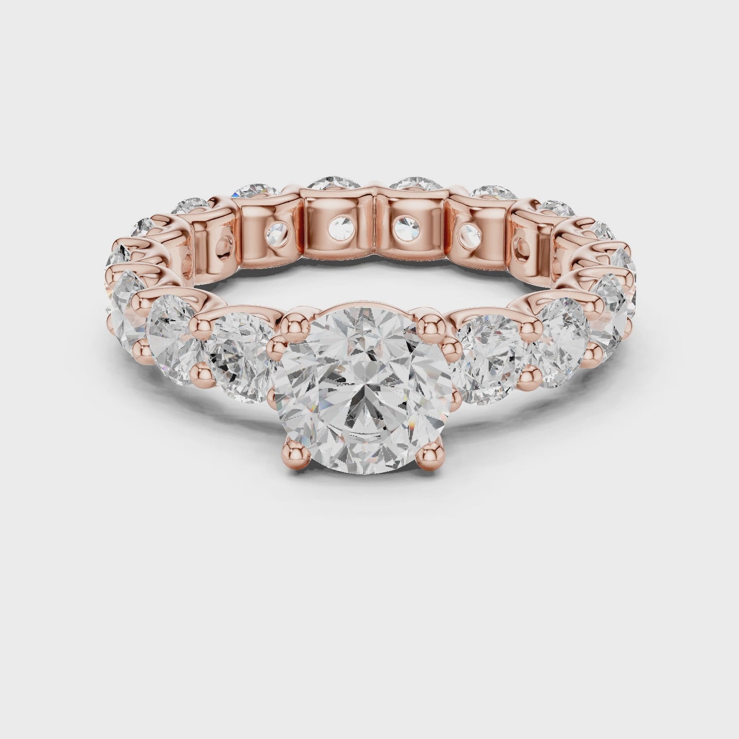 2.7 Carat Round Cut Moissanite Ring