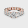 2.7 Carat Round Cut Moissanite Ring