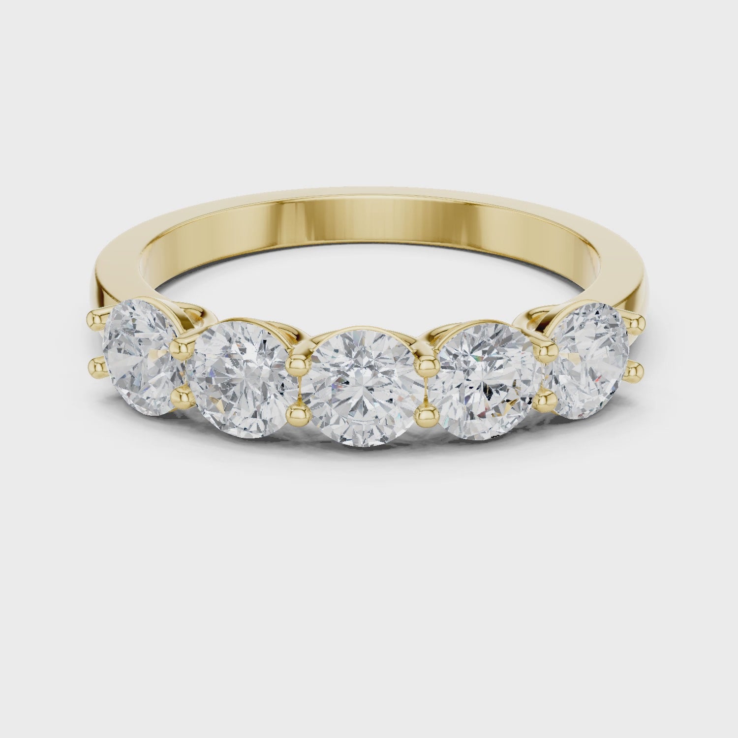 1.5 Carat - 4.2 mm Round cut Moissanite Band
