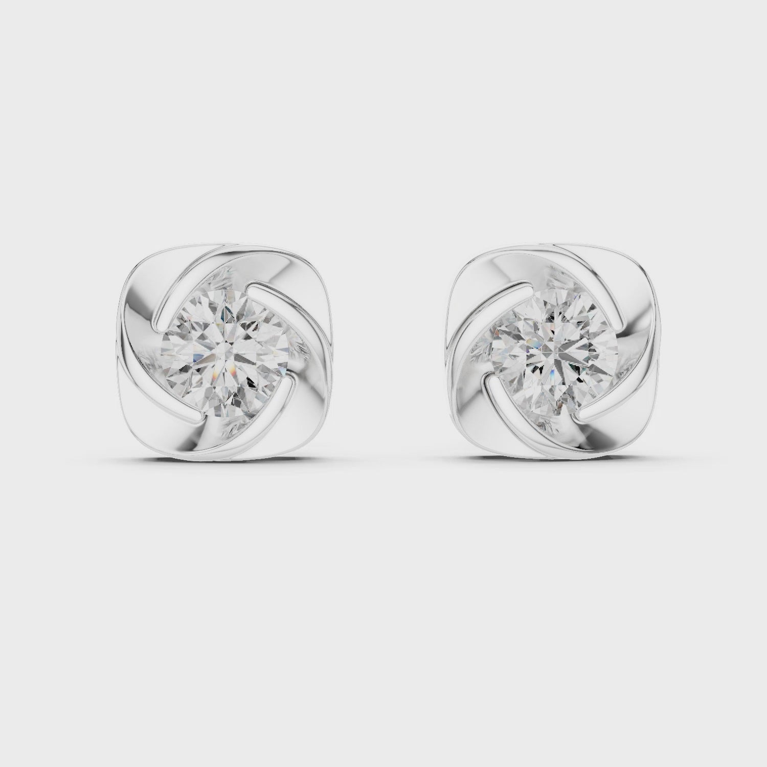 1.8 Carat Fancy Round Cut Moissanite Earrings