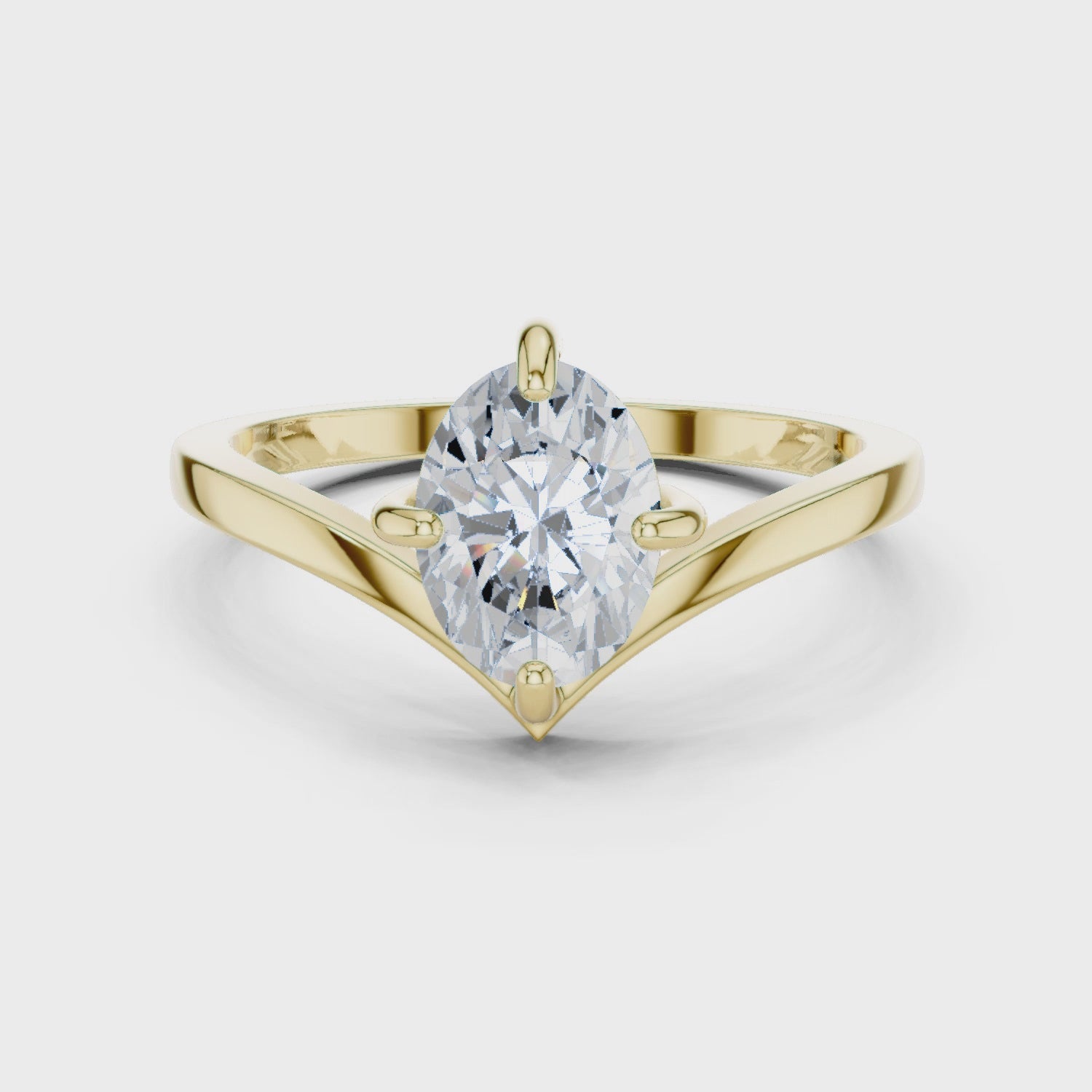 1 Carat Oval Exquisite Moissanite Ring