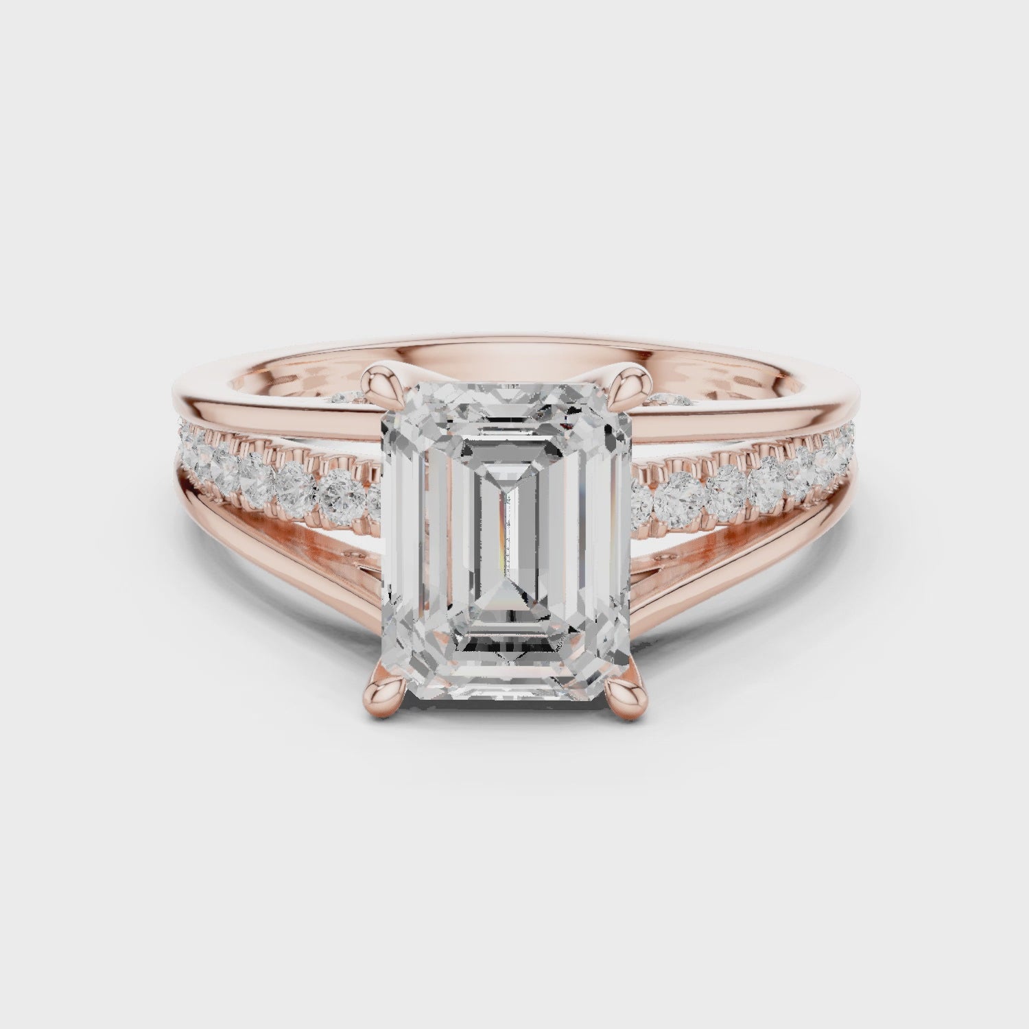 2.2 Carat Emerald Cut Moissanite Ring