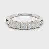 1.4 mm Elegant Princess Cut Moissanite Band
