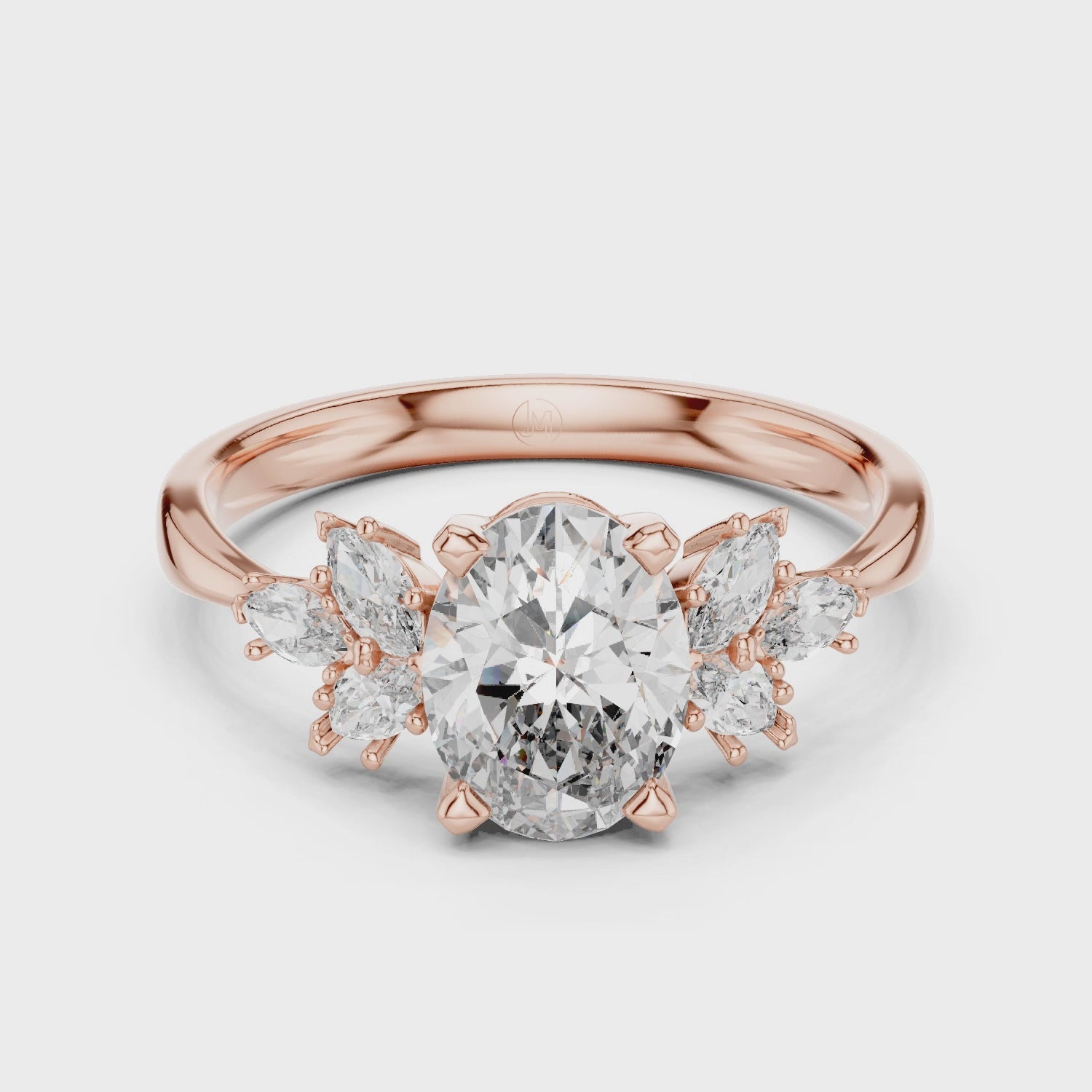 1.3 Carat Exquisite Oval Cut Moissanite Ring