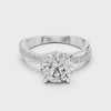 2.4 Carat Exquisite Round Cut Moissanite Ring