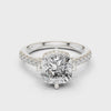 3.8 Carat Elegant Cushion Cut Moissanite Ring