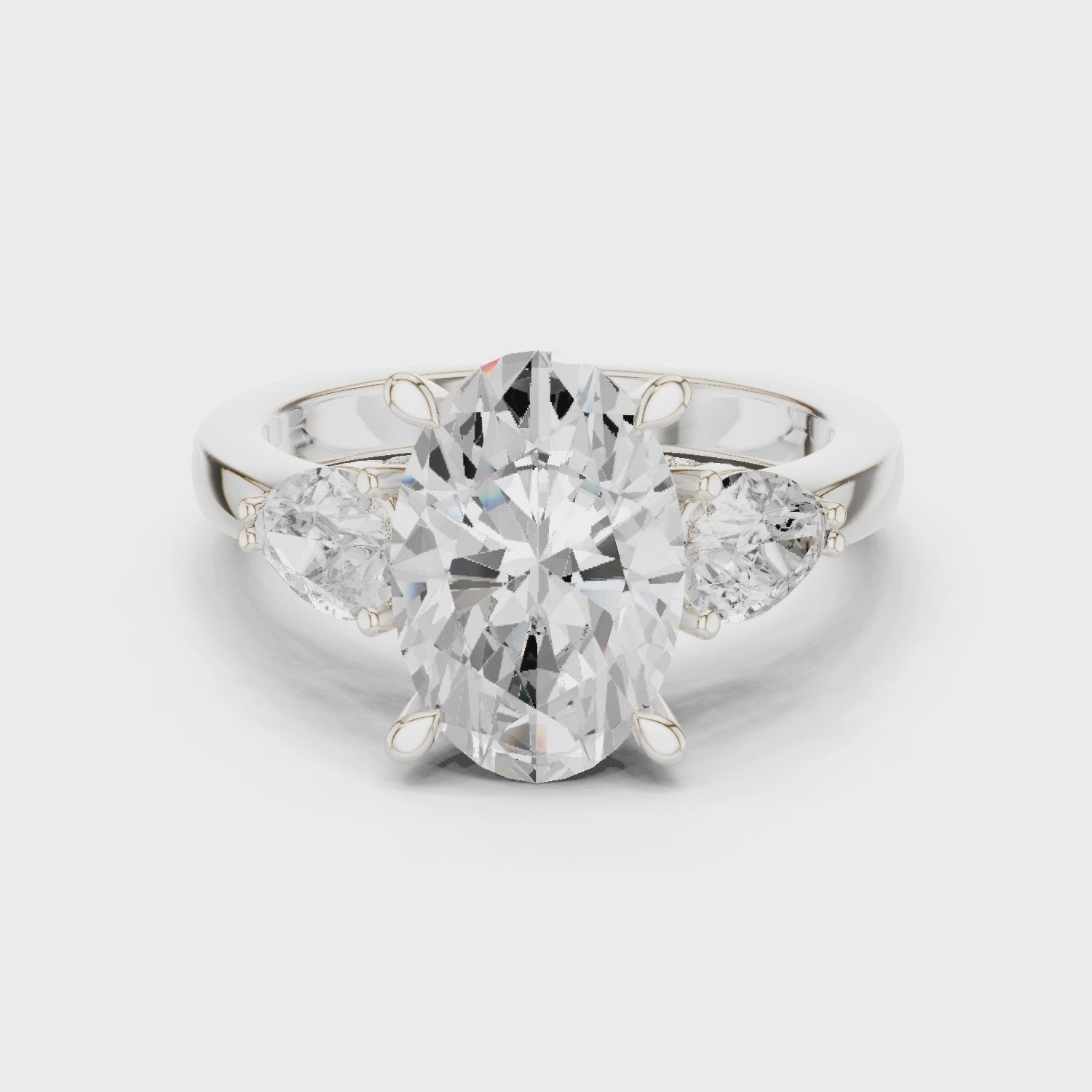 3.6 Carat Georgina Rodríguez Inspired Oval Cut Moissanite Ring
