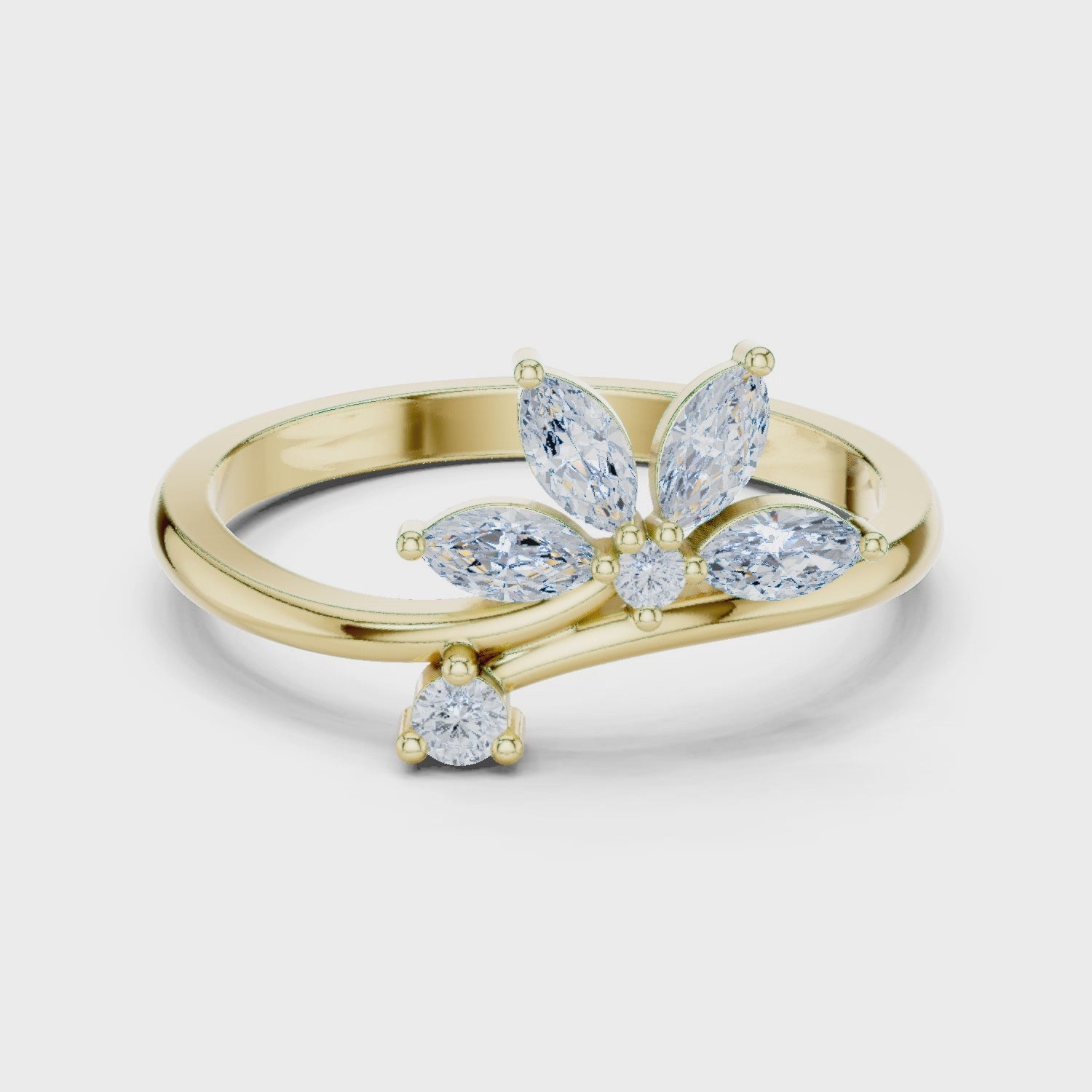 0.26 Carat Marquise Cut Moissanite Ring