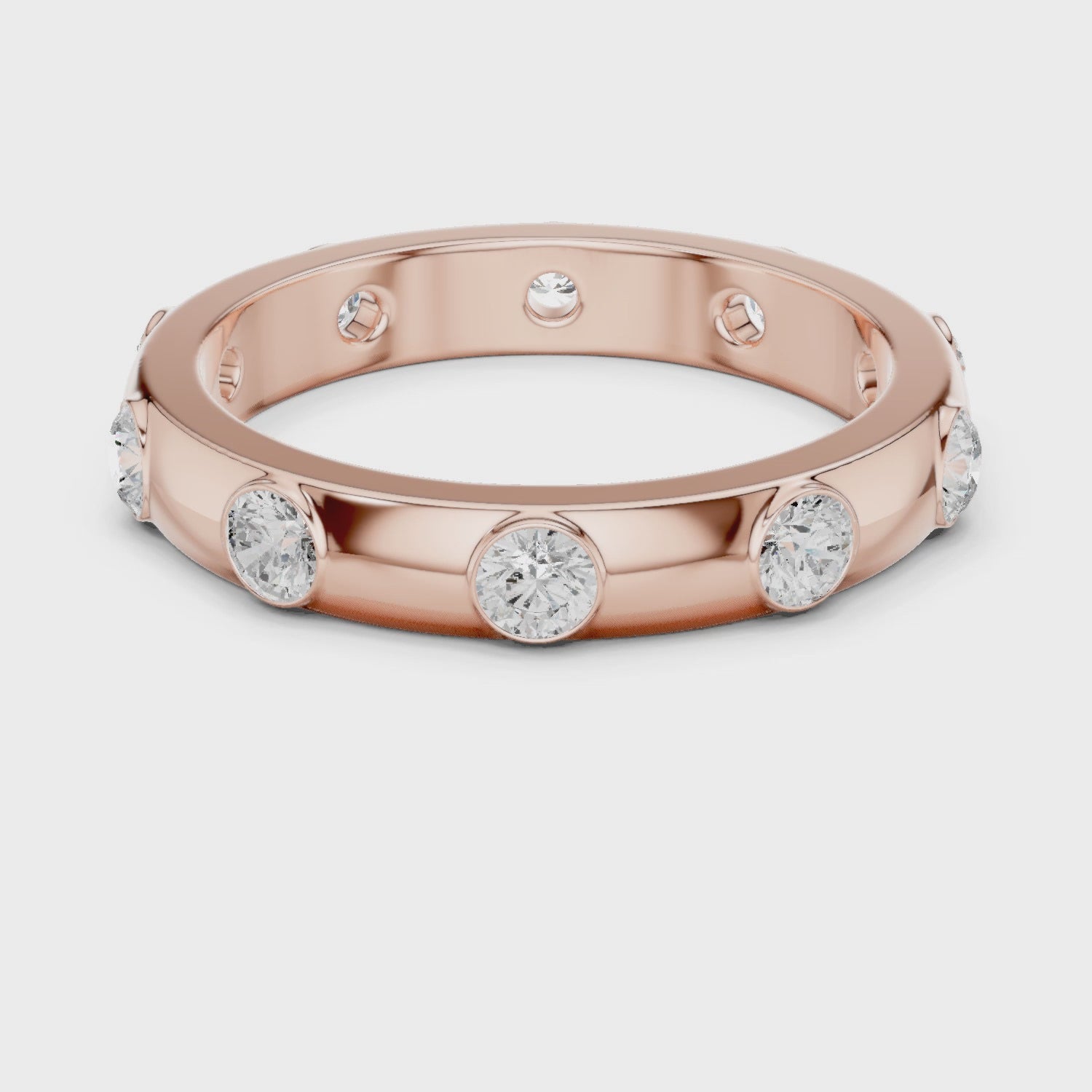 3.37 mm Cartier Inspired Moissanite Band