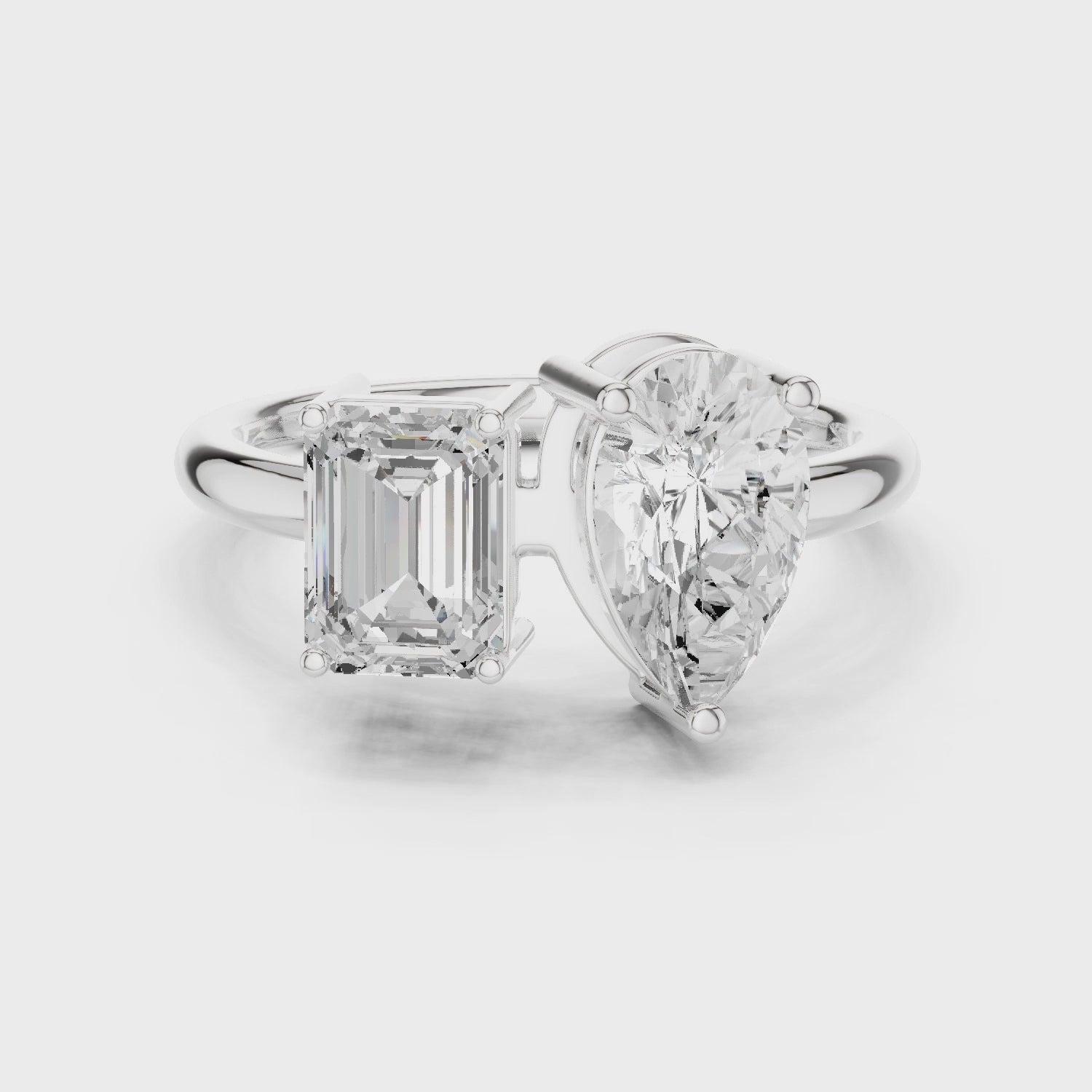 2.2 Carat Double Diamond Moissanite Ring