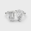 2.2 Carat Double Diamond Moissanite Ring
