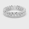0.67 Carat - 4.4 mm round cut moissanite band