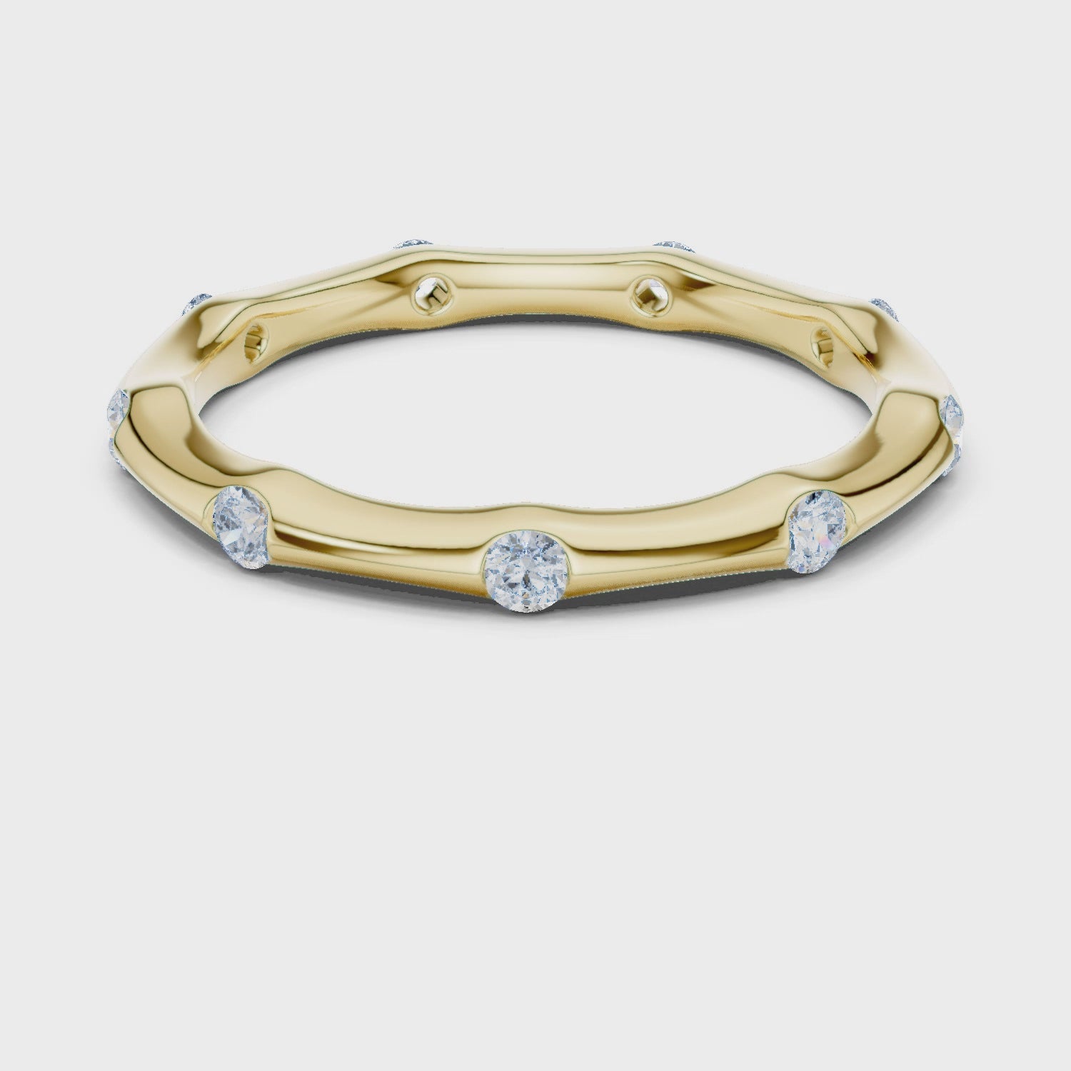 2.3 mm Cartier Inspired Moissanite Band