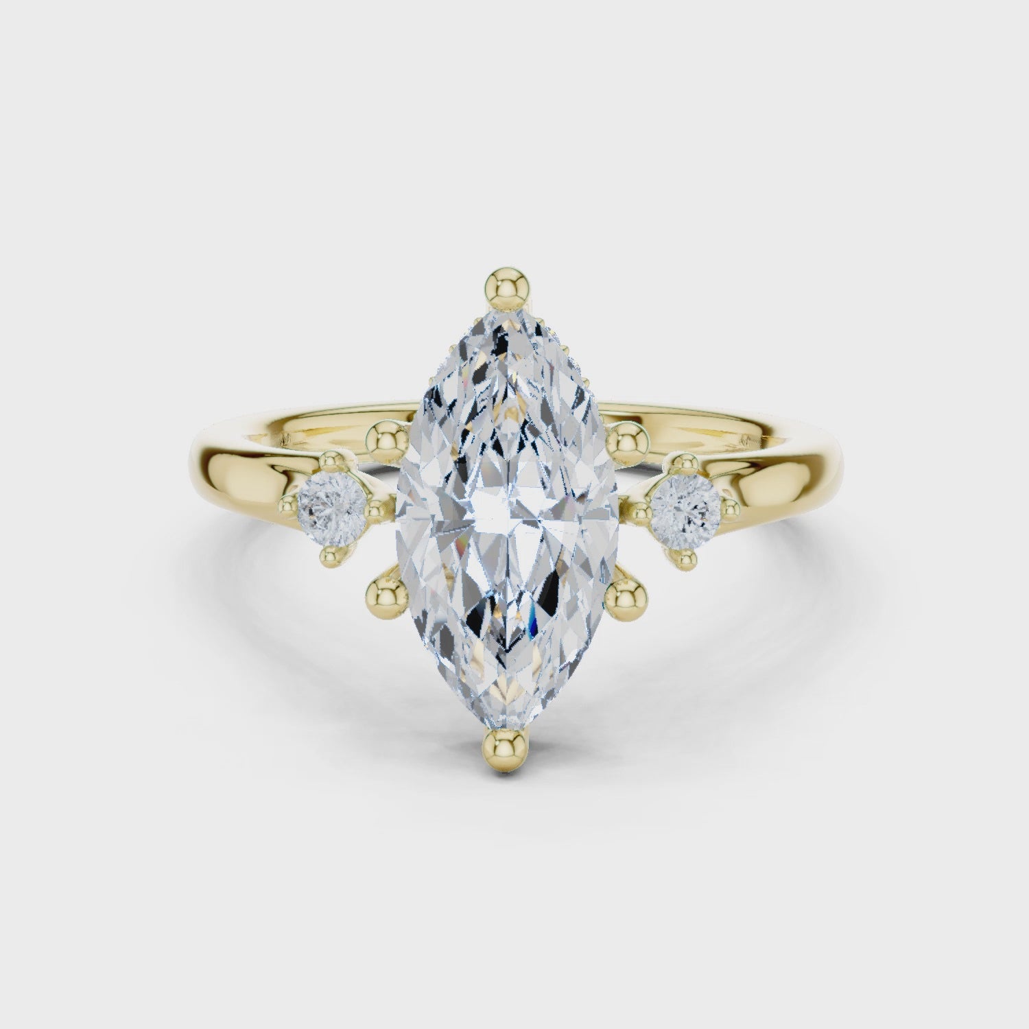 2.15 Carat - Selena Gomez Inspired Marquise cut fine Moissanite Ring