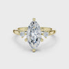 2.15 Carat - Selena Gomez Inspired Marquise cut fine Moissanite Ring