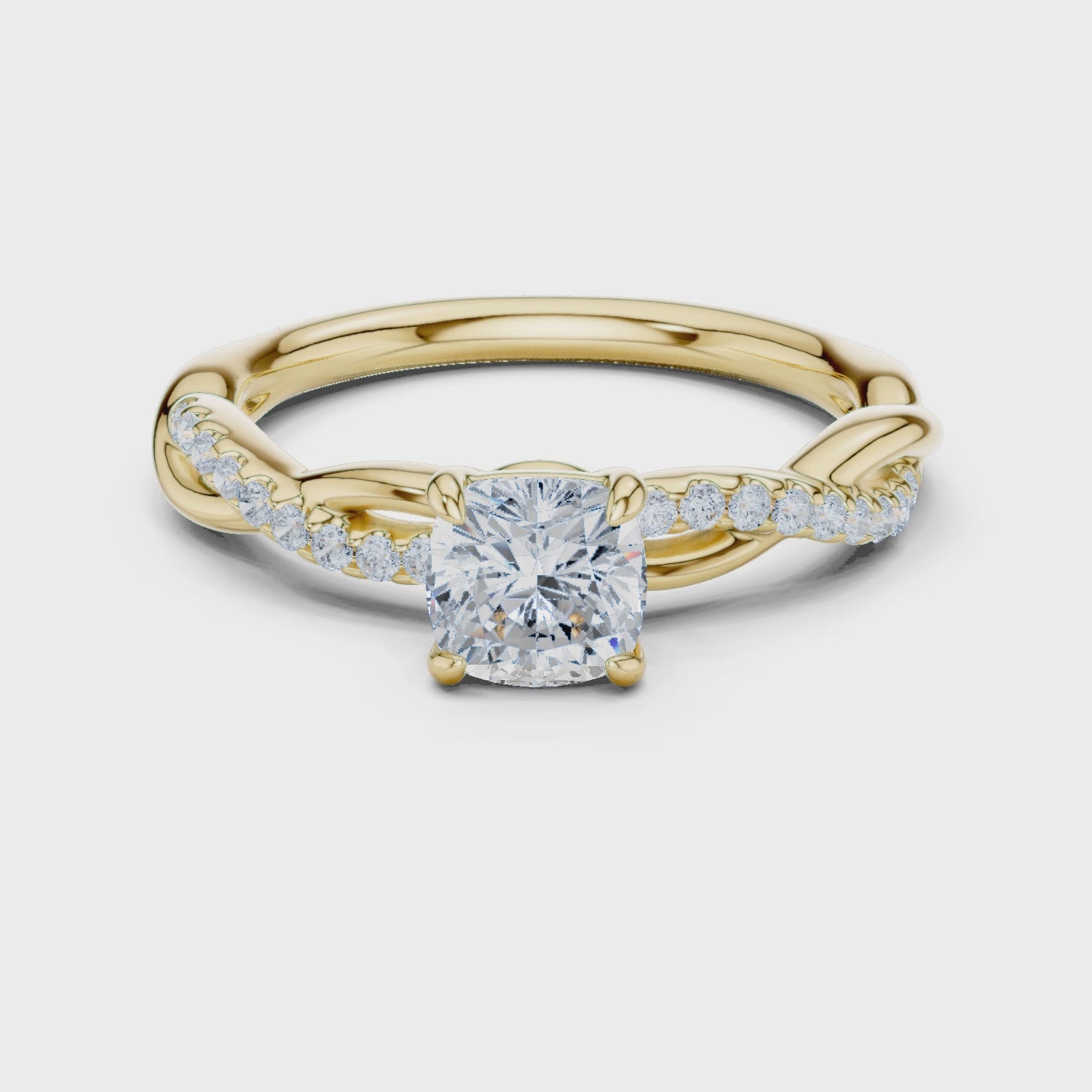 0.84 Carat Round Cut Moissanite Ring