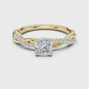 0.84 Carat Round Cut Moissanite Ring