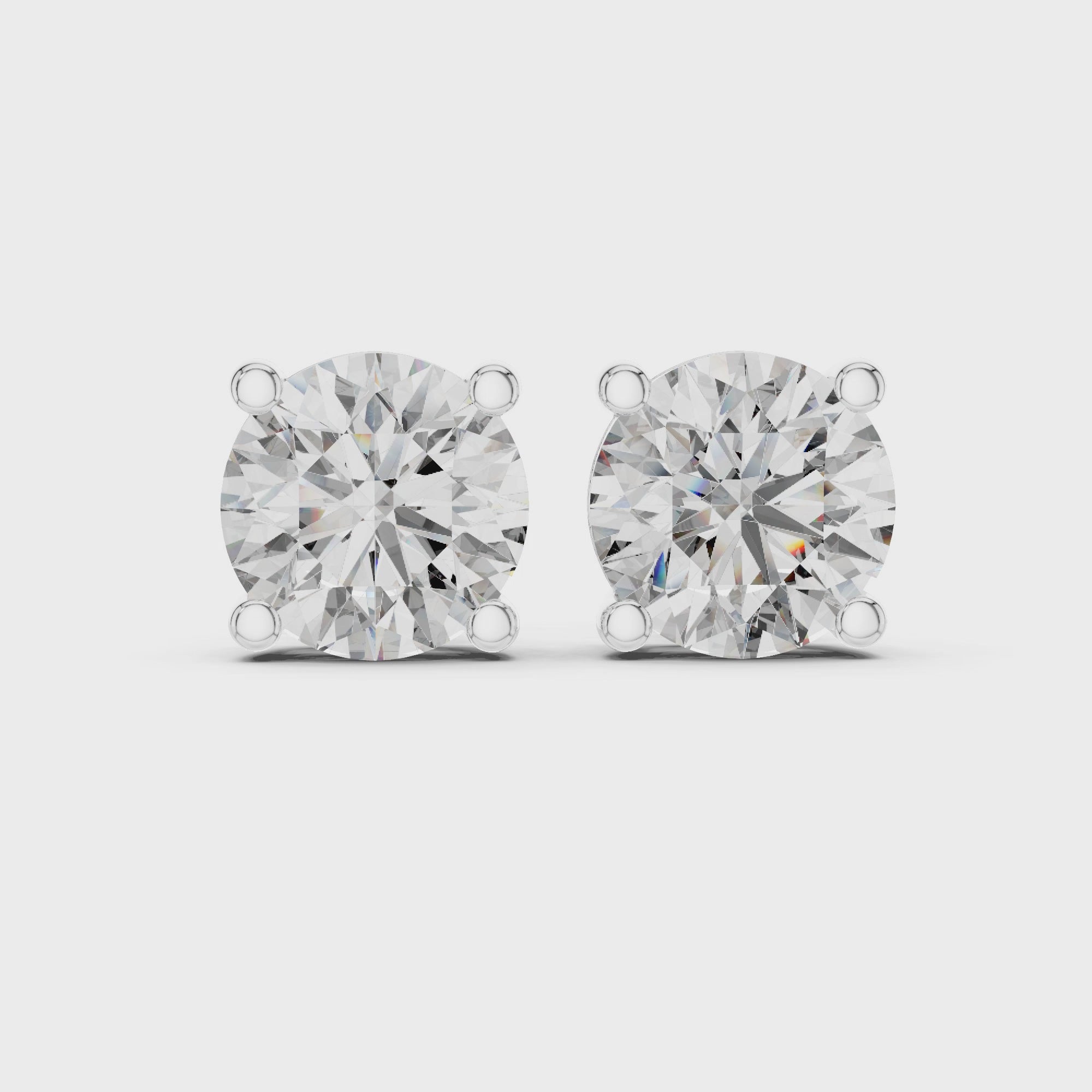 4 Carat Luxury Round Cut Moissanite Earrings