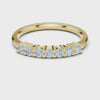 2 mm Round cut Half row Moissanite Band