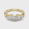 1.2 Carat Lucent Princess & Heart Cut Moissanite Ring